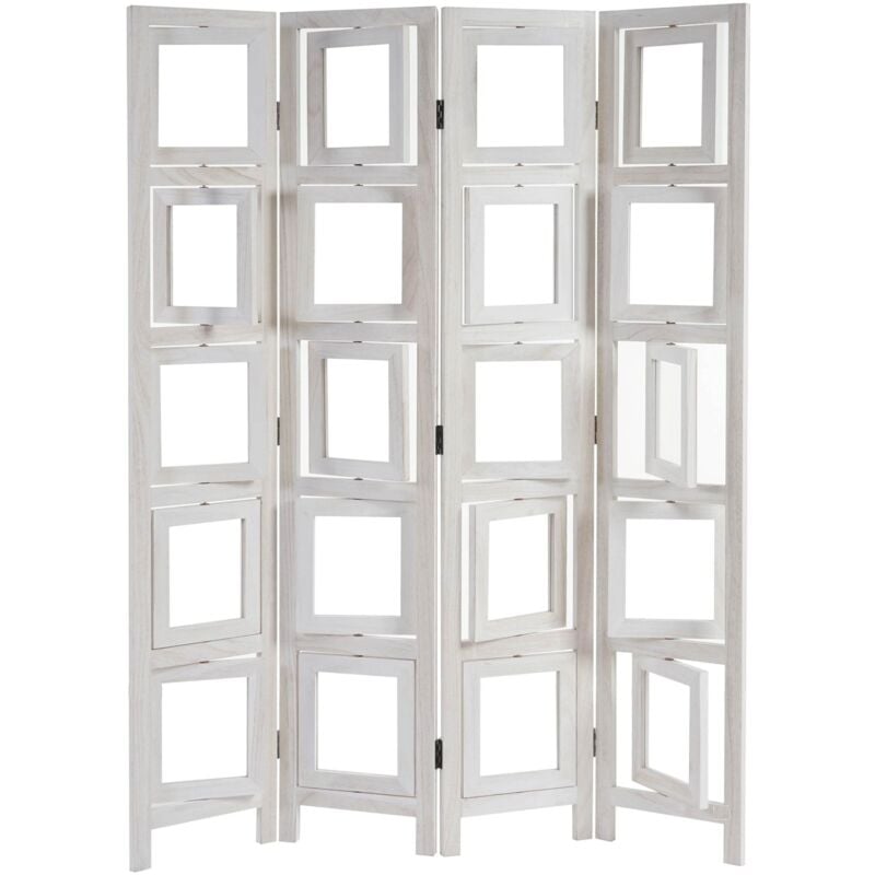 Jamais utilisé] Paravent galerie de photographies ii, cloison de séparation, 160x125cm, blanc