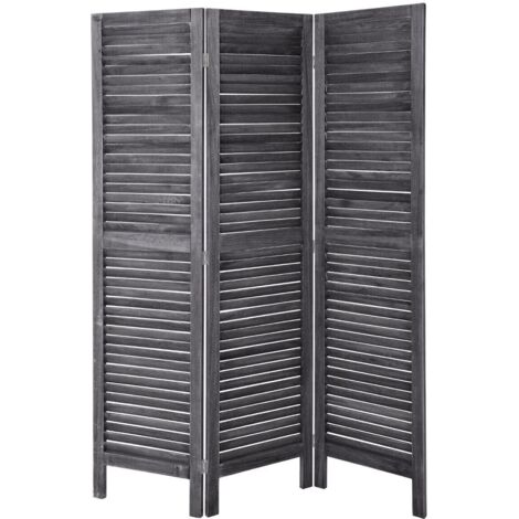 Paravent Holz - grau H 170 cm