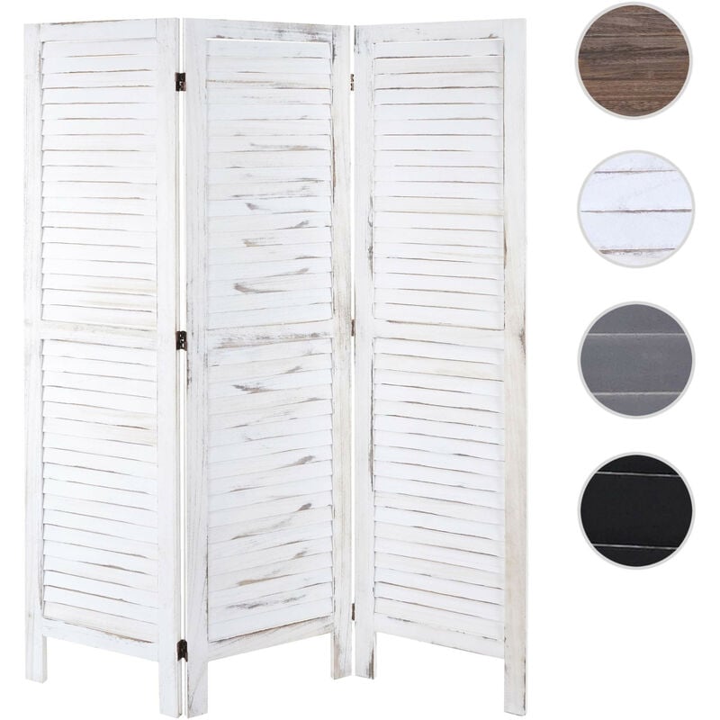 Paravent HWC-G30, cloison de séparation, séparation de pièces, aspect miteux 170x120cm - anthracite