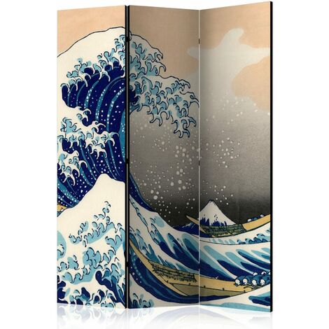 Paravent La Grande Vague de Kanagawa - Déco Zen et Art - Multicolore