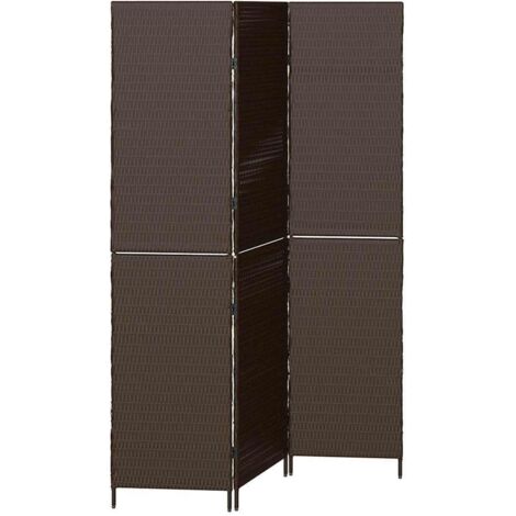 Paravent Marron 146 x 180 cm. polyrotin CFW559358