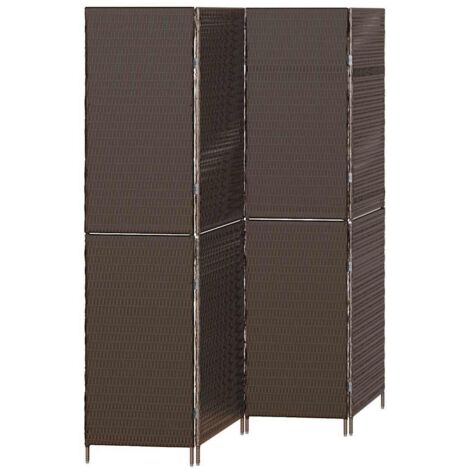Paravent Marron 195 x 180 cm polyrotin CFW227951