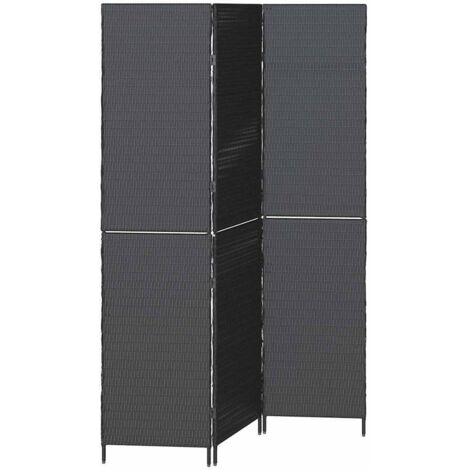 Paravent Noir 146 x 180 cm. polyrotin CFW483681