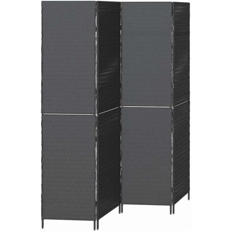 Paravent Noir 195 x 180 cm polyrotin CFW435686