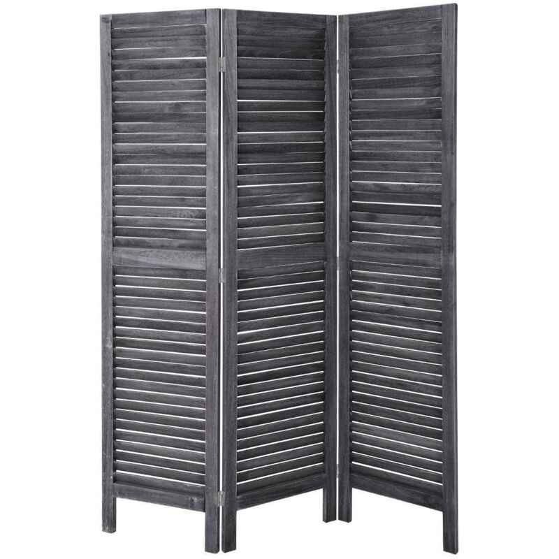 Paravent En Bois 170x120 Camila Gris Atmosphera
