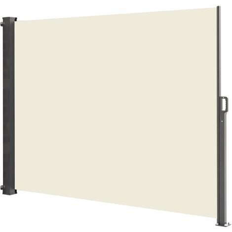 Paravent rétractable brise vue occultant extérieur PHOENIX 140x300 cm Crème