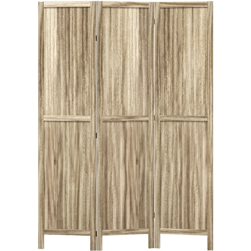 Homcom - Paravent séparateur de pièce 3 panneaux pliables dim. 120L x 170H cm bois de pawlonia