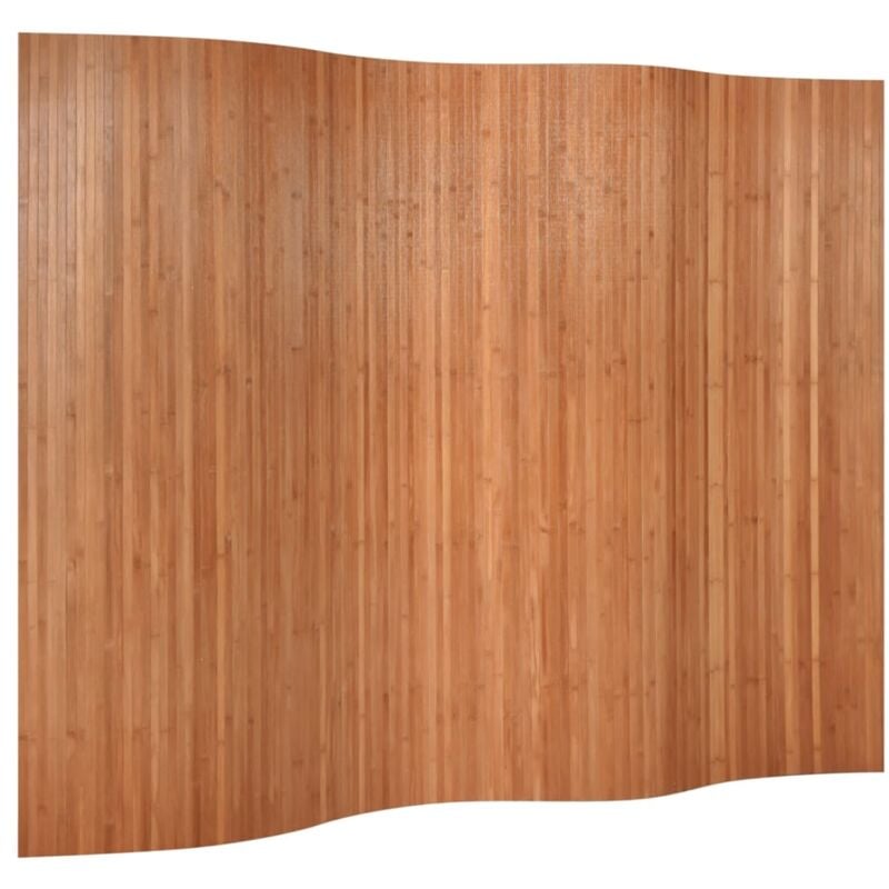 Paravent séparateur de pièce cloison 165 x 250 cm bambou marron DEC031147