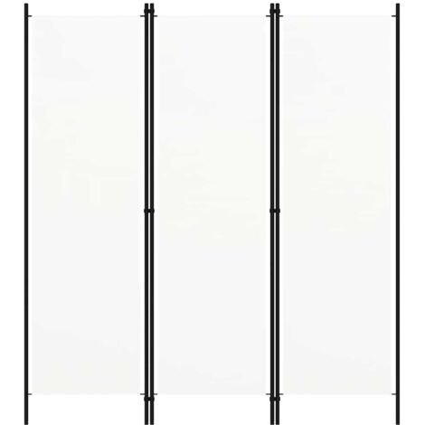Paravent，Cloison de séparation, Pièce Protéger Privée，Brise Vue 3 panneaux Blanc crème 150x180 cm FNBD32607