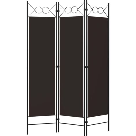 Paravent，Cloison de séparation，Séparateur 3 panneaux Marron 120x180 cm671136