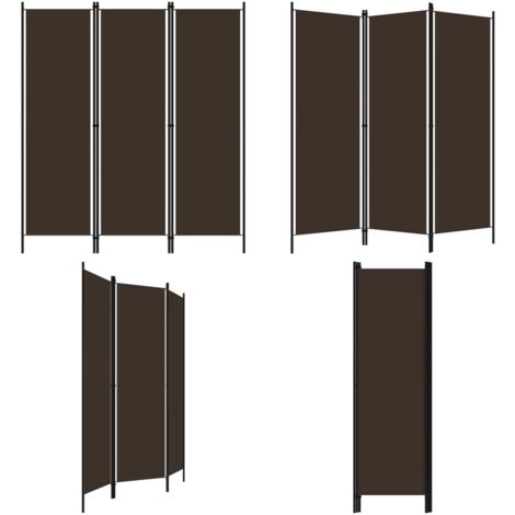 Paravento 3 Pannelli Marrone 150x180 cm - Divisorio - Privacy