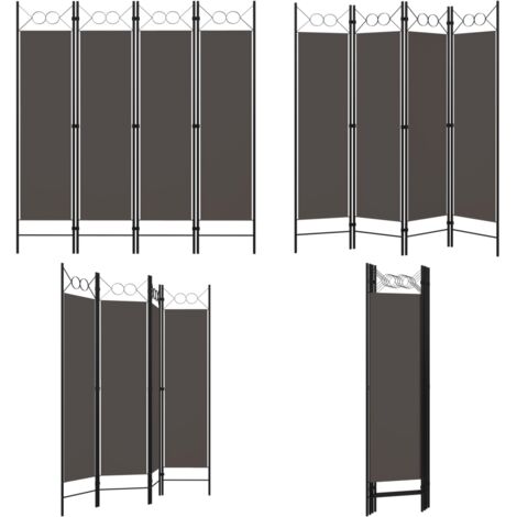 Paravento a 4 Pannelli Antracite 160x180 cm - Paravento antracite - Divisorio per camera da letto