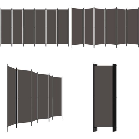 Paravento a 6 Pannelli Antracite 300x180 cm - Divisorio - Privacy