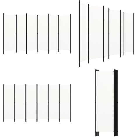 Paravento a 6 Pannelli Bianco 300x180 cm - Paravento per camera da letto - Schermo per riservatezza