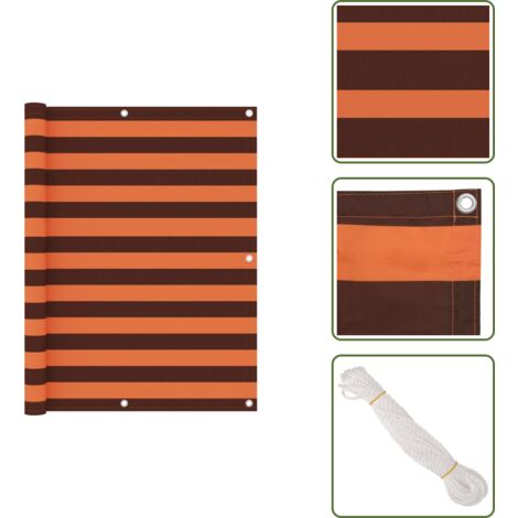Paravento arancione marrone - vidaXL Paravento Balcone Arancione e Marrone 120x500 cm Tessuto Oxford - Paravento oxford
