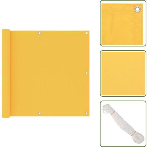 Paravento Balcone Giallo 90x600 cm Tessuto Oxford