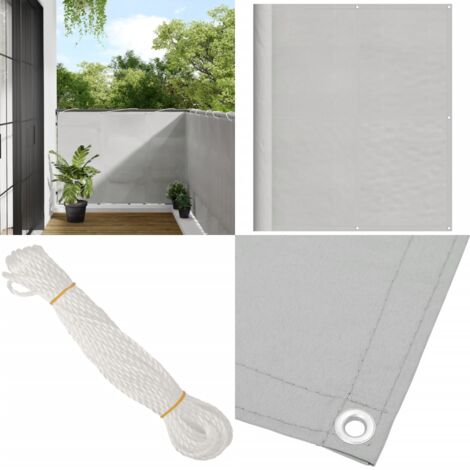 Paravento Balcone Grigio chiaro 120x600cm 100%Poliestere Oxford - Schermo privacy - Paravento impermeabile