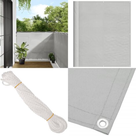 Paravento Balcone Grigio chiaro 120x700cm 100%Poliestere Oxford - Schermo privacy - Paravento impermeabile