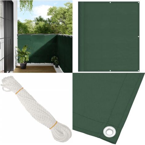 Paravento Balcone Verde Scuro 120x800 cm 100% Poliestere Oxford - Protezione privacy - Schermo impermeabile