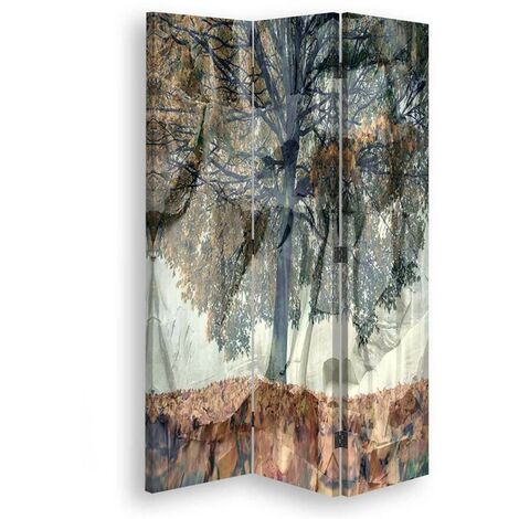 Paravento bilaterale 360, Albero misterioso - 110x170