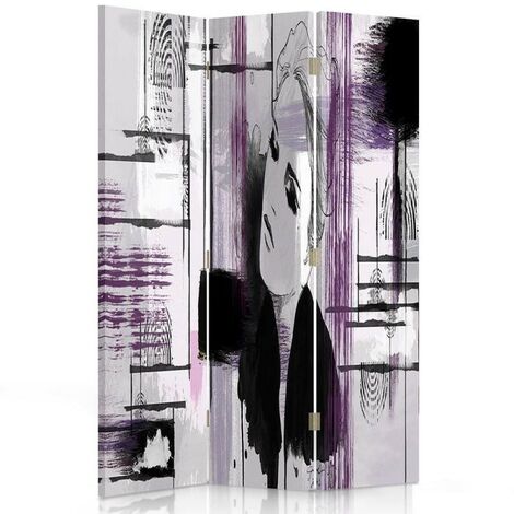 Paravento bilaterale 360, Astratto con donna - 110x170