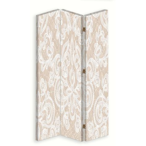 Paravento bilaterale 360, Beige elegante - 110x170