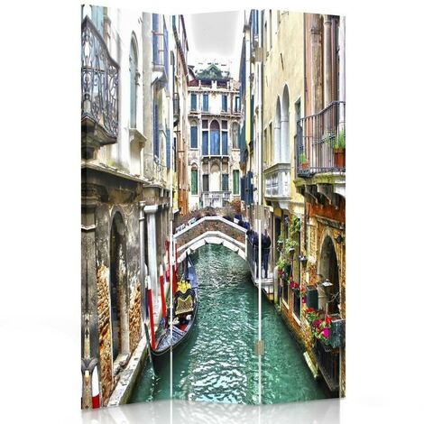 Paravento bilaterale 360, Canale veneziano R. Kulik - 110x170