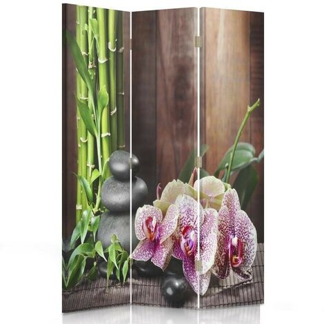 Paravento bilaterale 360, Composizione in stile zen - 110x170