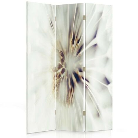 Paravento bilaterale 360, Cuore di un fiore bianco - 110x170