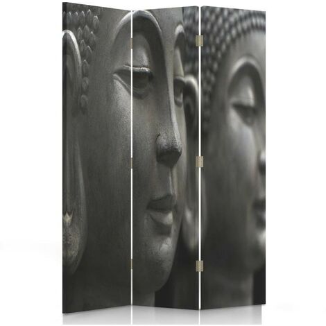 Paravento bilaterale 360, Il volto di pietra di Buddha - 110x170