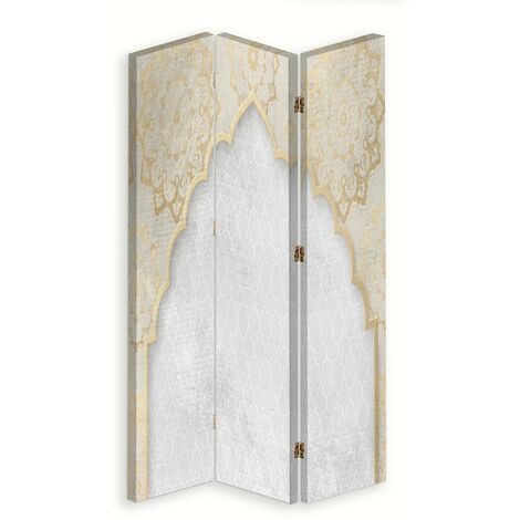 Paravento bilaterale 360, Motivo orientale in oro - 110x170