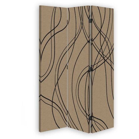 Paravento bilaterale 360, Onde decorative - 110x170