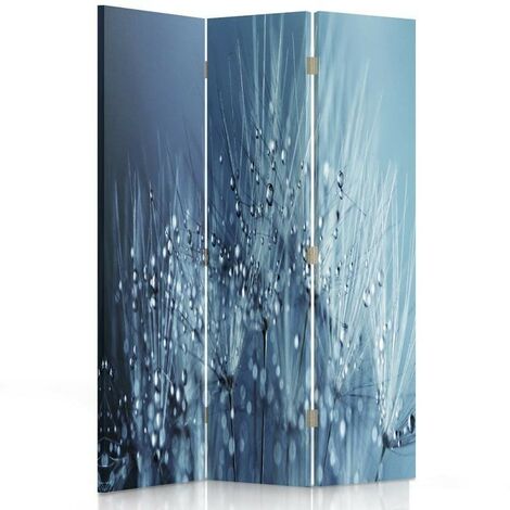Paravento bilaterale 360, Soffiatori in blu - 110x170