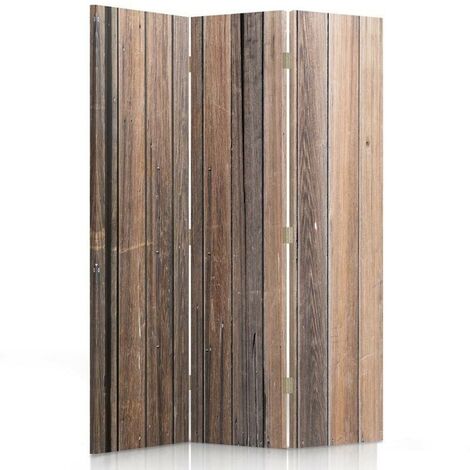 Paravento bilaterale 360, Tavole in marrone - 110x170