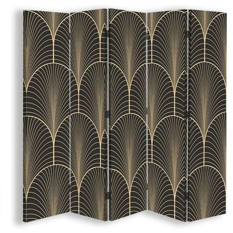 Paravento bilaterale, Astrazione geometrica in stile glamour - 180x170