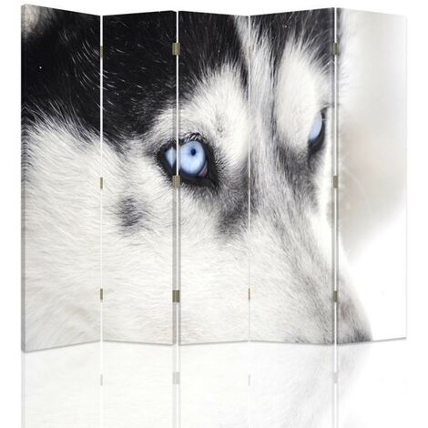 Paravento bilaterale, Husky siberiano - 180x170