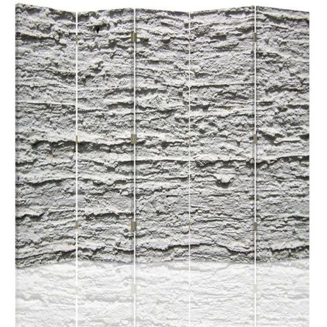Paravento bilaterale, Intonaco grigio - 180x170