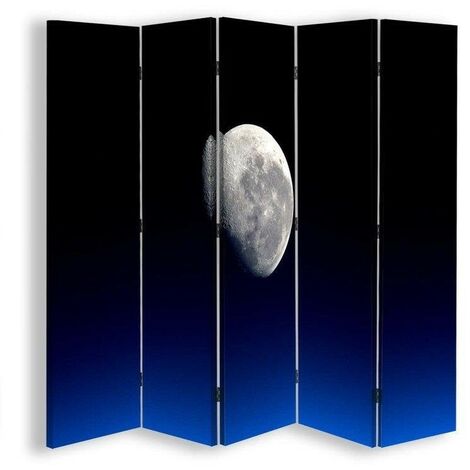 Paravento bilaterale, La luna nel cielo notturno - 180x170