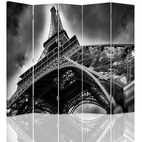 Paravento bilaterale, La Torre Eiffel vista dalla prospettiva di una rana - 180x170