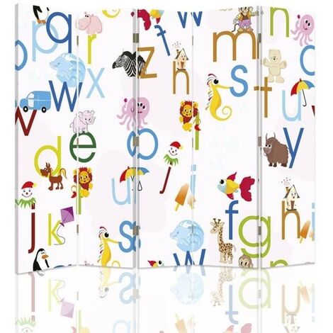 Paravento bilaterale, Lettere - 180x170