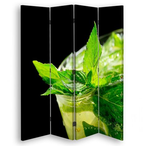 Paravento bilaterale, Menta rinfrescante - 145x170