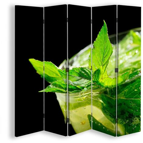 Paravento bilaterale, Menta rinfrescante - 180x170