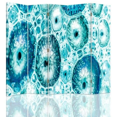 Paravento bilaterale, Motivo blu - 180x170