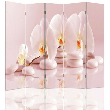 Paravento bilaterale, Orchidee zen - 180x170