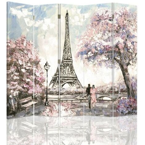 Paravento bilaterale, Primavera a Parigi - 180x170