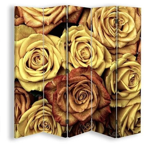 Paravento bilaterale, Rose da tà¨ - 180x170