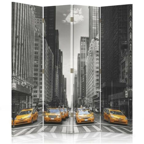 Paravento bilaterale, Taxi di New York - 145x170