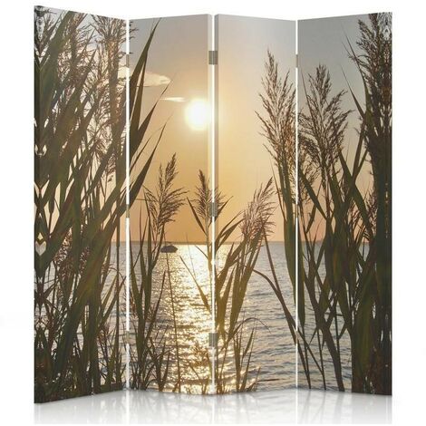 Paravento bilaterale, Tramonto su un lago - 145x170