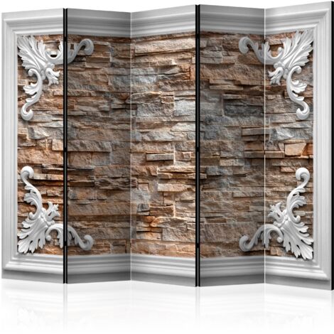 Paravento - Brick in the Frame (Brown) II [Room Dividers] - 225x172