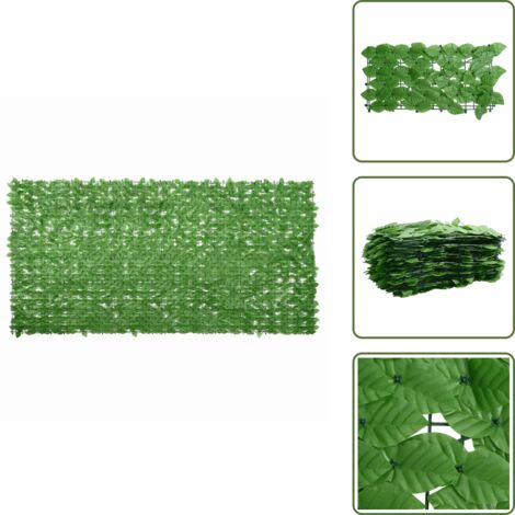 Paravento con foglie - vidaXL Paravento da Balcone con Foglie Verdi 300x150 cm - Paravento verde